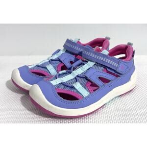 Stride Rite SRT Wade Running Girls Sandals 9.5W Blue Pink White Breathable Logo